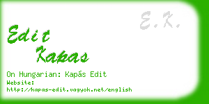 edit kapas business card