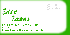 edit kapas business card